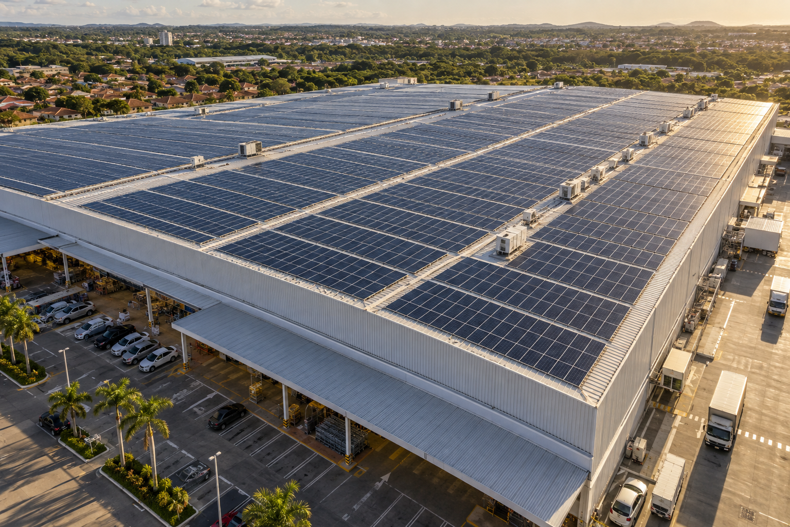 Supermercado — sistema solar 53,60 kWp